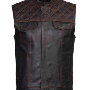 Men’s Quilted Two Tone Motor Biker Vest